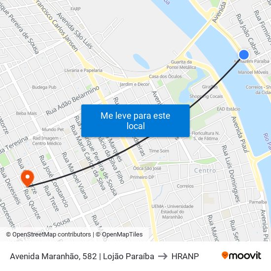 Avenida Maranhão, 582 | Lojão Paraíba to HRANP map