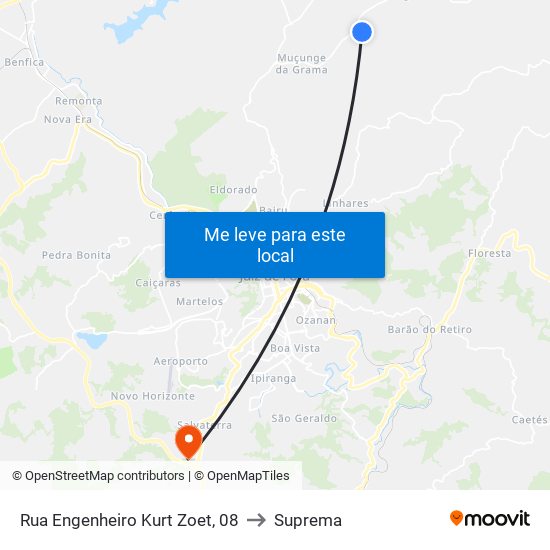 Rua Engenheiro Kurt Zoet, 08 to Suprema map