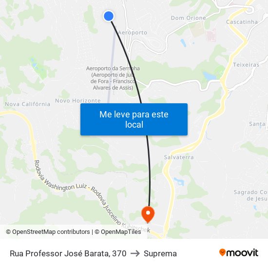 Rua Professor José Barata, 370 to Suprema map