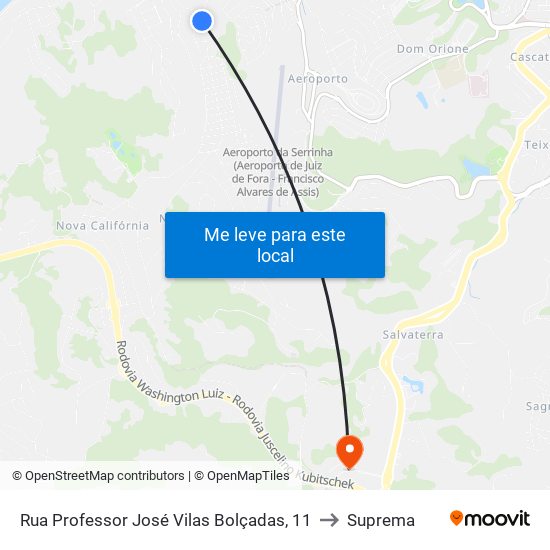 Rua Professor José Vilas Bolçadas, 11 to Suprema map