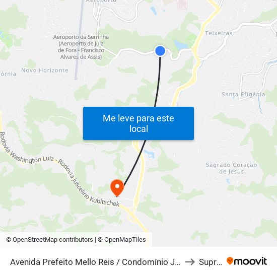 Avenida Prefeito Mello Reis / Condomínio José Luldolfo De Melo to Suprema map