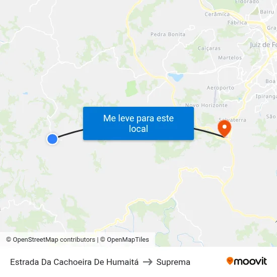 Estrada Da Cachoeira De Humaitá to Suprema map