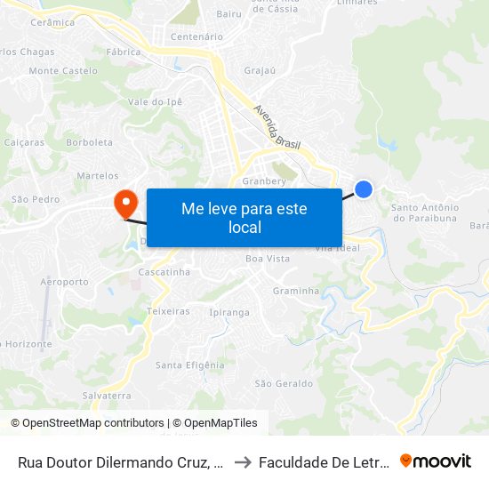 Rua Doutor Dilermando Cruz, 20 to Faculdade De Letras map