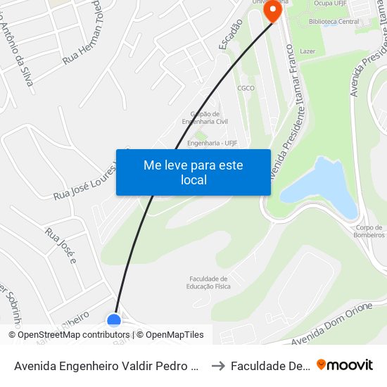 Avenida Engenheiro Valdir Pedro Monachesi, 222 to Faculdade De Letras map