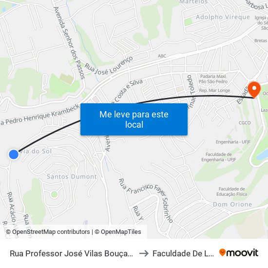 Rua Professor José Vilas Bouçada, 1000 to Faculdade De Letras map