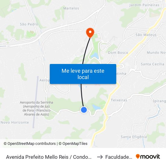 Avenida Prefeito Mello Reis / Condomínio José Luldolfo De Melo to Faculdade De Letras map