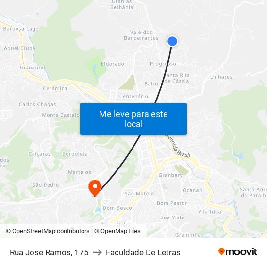 Rua José Ramos, 175 to Faculdade De Letras map