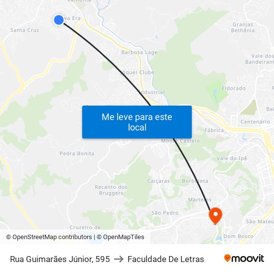 Rua Guimarães Júnior, 595 to Faculdade De Letras map