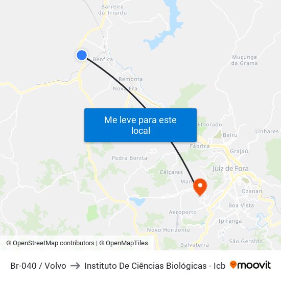 Br-040 / Volvo to Instituto De Ciências Biológicas - Icb map
