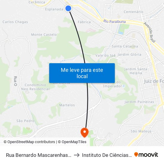 Rua Bernardo Mascarenhas / Almaviva Do Brasil to Instituto De Ciências Biológicas - Icb map