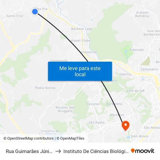 Rua Guimarães Júnior, 705 to Instituto De Ciências Biológicas - Icb map