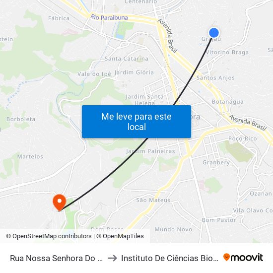 Rua Nossa Senhora Do Líbano, 465 to Instituto De Ciências Biológicas - Icb map