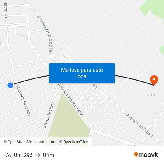 Av. Um, 296 to Uftm map