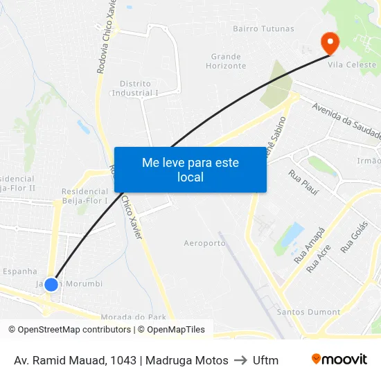 Av. Ramid Mauad, 1043 | Madruga Motos to Uftm map