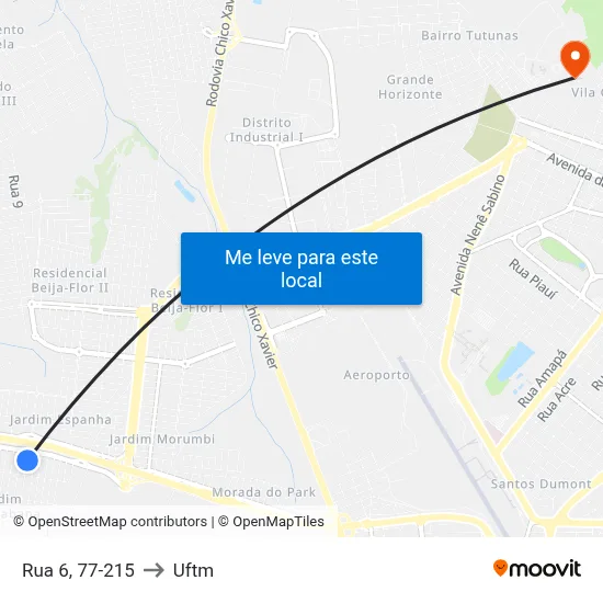 Rua 6, 77-215 to Uftm map