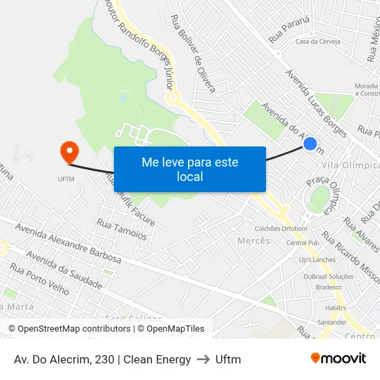 Av. Do Alecrim, 230 | Clean Energy to Uftm map
