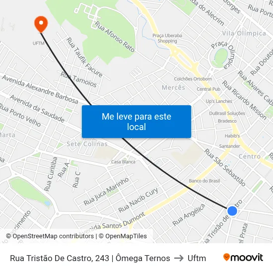 Rua Tristão De Castro, 243 | Ômega Ternos to Uftm map