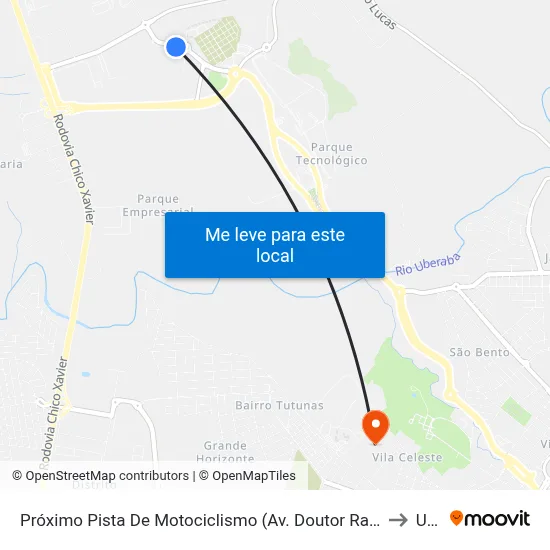 Próximo Pista De Motociclismo (Av. Doutor Randolfo Borges Júnior) to Uftm map