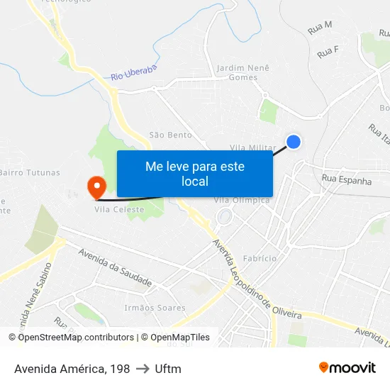 Avenida América, 198 to Uftm map