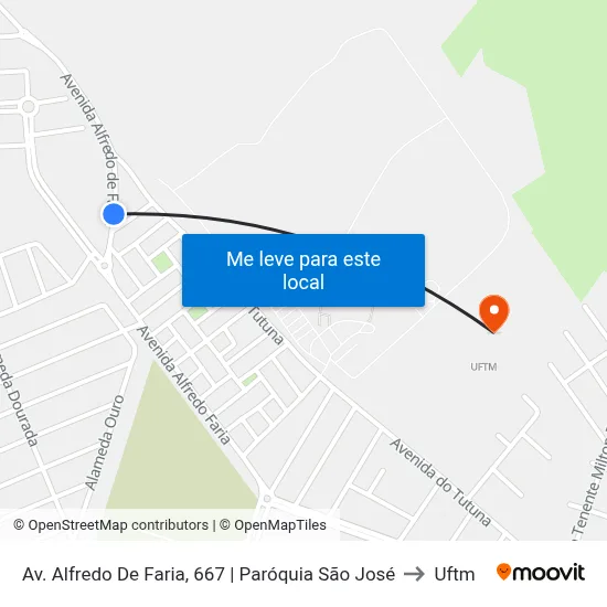 Av. Alfredo De Faria, 667 | Paróquia São José to Uftm map