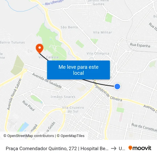Praça Comendador Quintino, 272 | Hospital Beneficiência Portuguesa to Uftm map