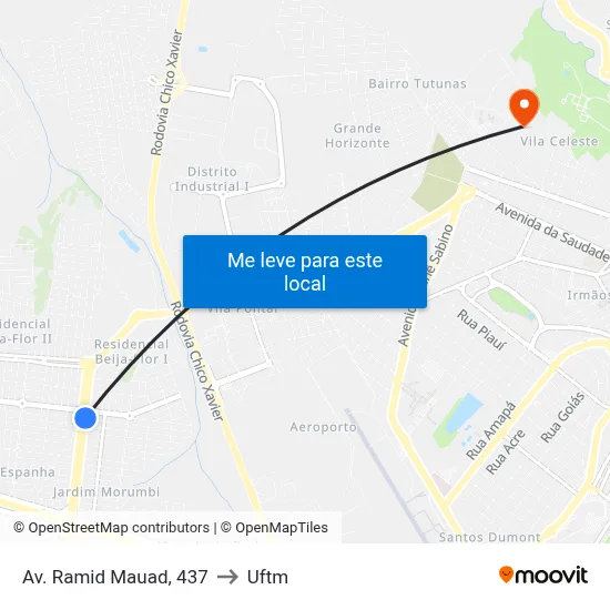 Av. Ramid Mauad, 437 to Uftm map