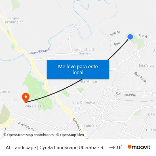 Al. Landscape | Cyrela Landscape Uberaba - Res. Diamantino to Uftm map