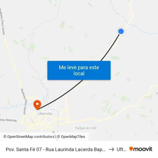 Pov. Santa Fé 07 - Rua Laurinda Lacerda Baptista to Uftm map