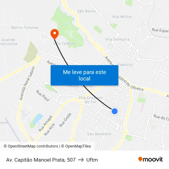 Av. Capitão Manoel Prata, 507 to Uftm map
