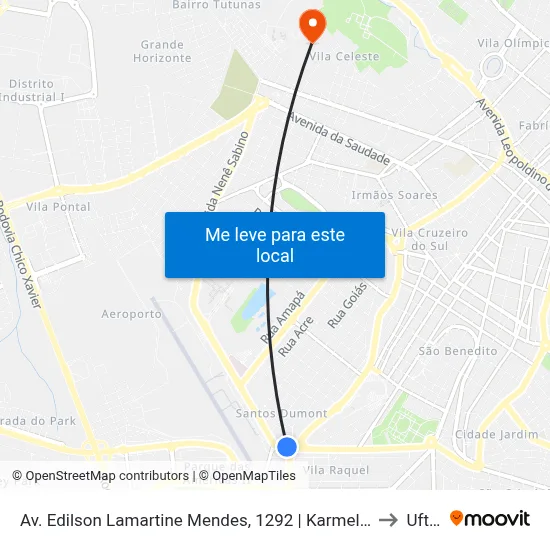 Av. Edilson Lamartine Mendes, 1292 | Karmel Car to Uftm map