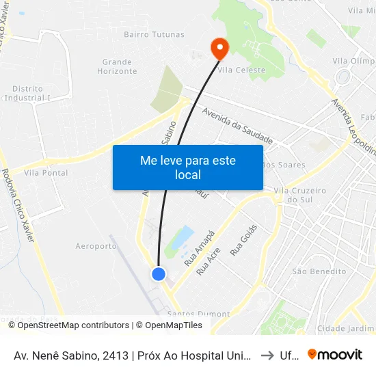 Av. Nenê Sabino, 2413 | Próx Ao Hospital Universitário to Uftm map