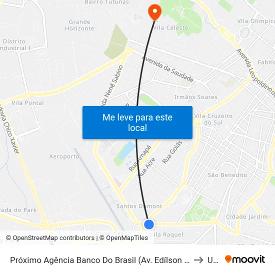 Próximo Agência Banco Do Brasil (Av. Edílson Lamartine Mendes) to Uftm map