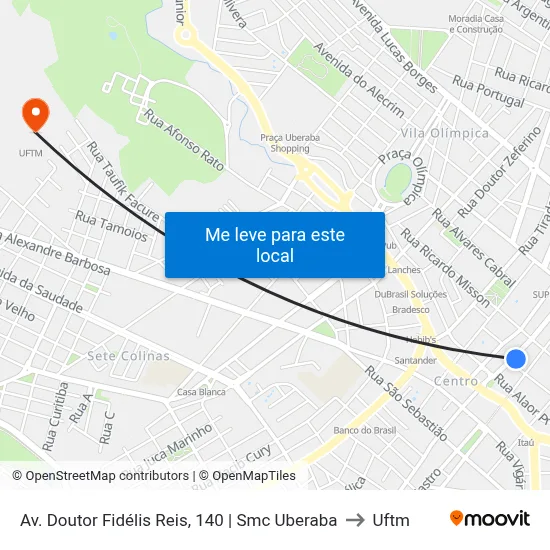 Av. Doutor Fidélis Reis, 140 | Smc Uberaba to Uftm map