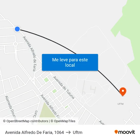 Avenida Alfredo De Faria, 1064 to Uftm map
