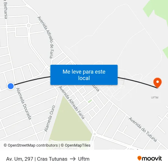 Av. Um, 297 | Cras Tutunas to Uftm map