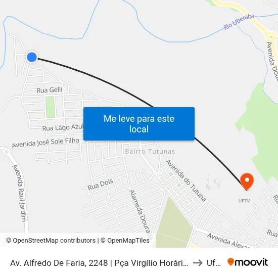 Av. Alfredo De Faria, 2248 | Pça Virgílio Horário Abreu to Uftm map