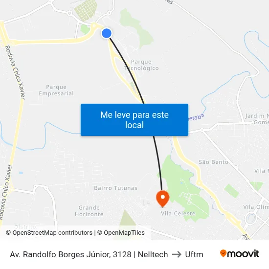 Av. Randolfo Borges Júnior, 3128 | Nelltech to Uftm map