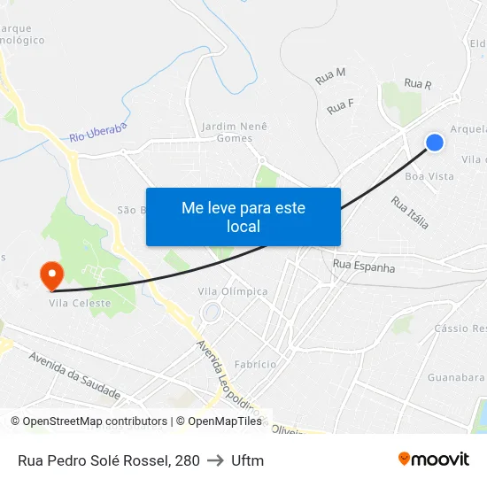 Rua Pedro Solé Rossel, 280 to Uftm map