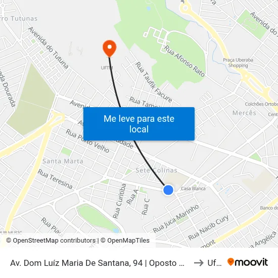 Av. Dom Luíz Maria De Santana, 94 | Oposto A Prefeitura to Uftm map