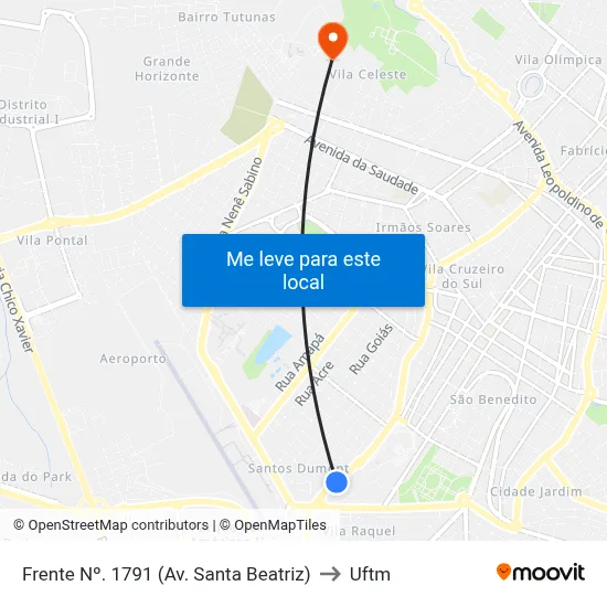 Frente Nº. 1791 (Av. Santa Beatriz) to Uftm map