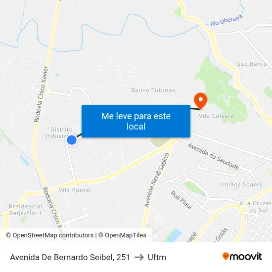 Avenida De Bernardo Seibel, 251 to Uftm map