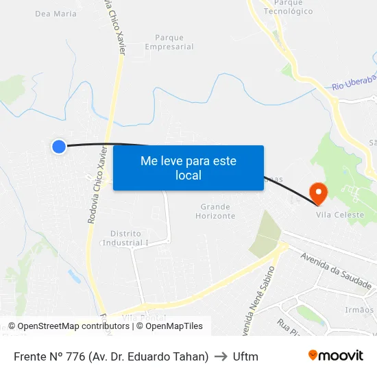 Frente Nº 776 (Av. Dr. Eduardo Tahan) to Uftm map