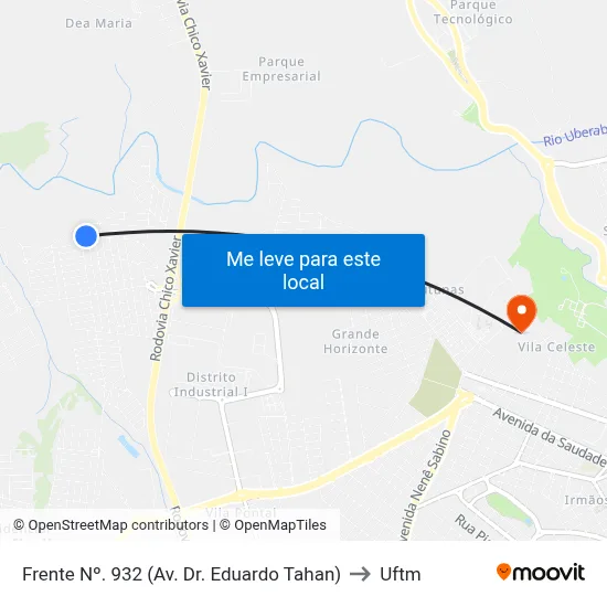 Frente Nº. 932 (Av. Dr. Eduardo Tahan) to Uftm map