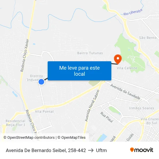 Avenida De Bernardo Seibel, 258-442 to Uftm map