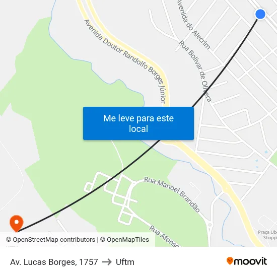 Av. Lucas Borges, 1757 to Uftm map