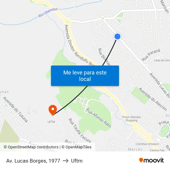 Av. Lucas Borges, 1977 to Uftm map