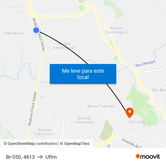 Br-050, 4813 to Uftm map