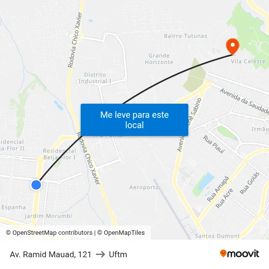 Av. Ramid Mauad, 121 to Uftm map