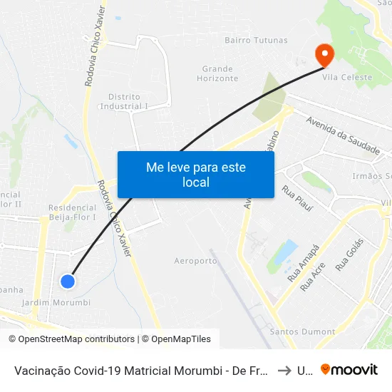 Vacinação Covid-19 Matricial Morumbi - De Frente Ubs Jardim Morumbi to Uftm map