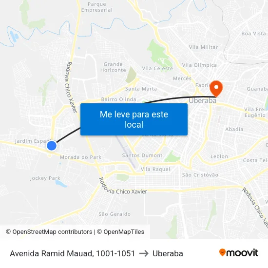 Av. Ramid Mauad, 1043 | Madruga Motos to Uberaba map